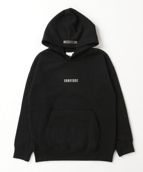 CONVERSE(コンバース)の「CONVERSE/コンバース キッズ T/C裏起毛プリント入りプルパーカー(パーカー・キッズ・ブラック/ベージュ・150cm/160cm/140cm)」の2枚目の写真