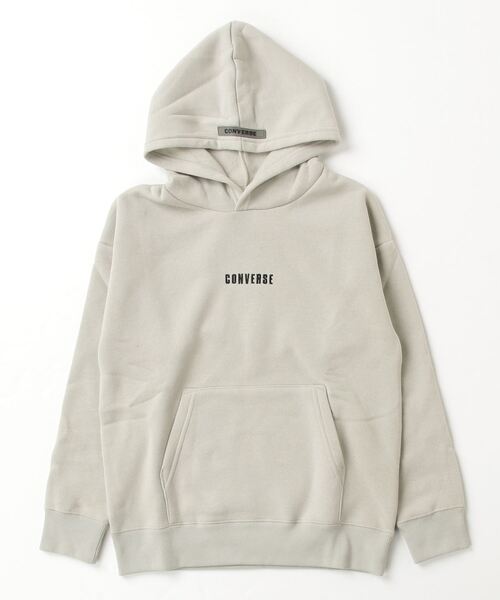 CONVERSE(コンバース)の「CONVERSE/コンバース キッズ T/C裏起毛プリント入りプルパーカー(パーカー・キッズ・ブラック/ベージュ・150cm/160cm/140cm)」の4枚目の写真