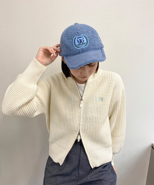 GEVACO（ゲバコ）の「【GEVACO/ゲバコ】ワッペンボアキャップ（キャップ・レディース・ネイビー/オフホワイト/サックスブルー/キャメル・FREE）」の10枚目の写真