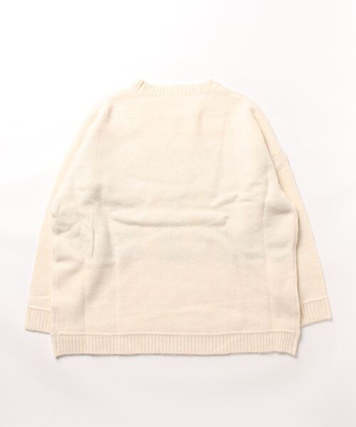 anap mimpi（アナップミンピ）の「カレッジナンバーニットトップス（ニット/セーター・レディース・ブラウン/アイボリー・FREE）」の3枚目の写真