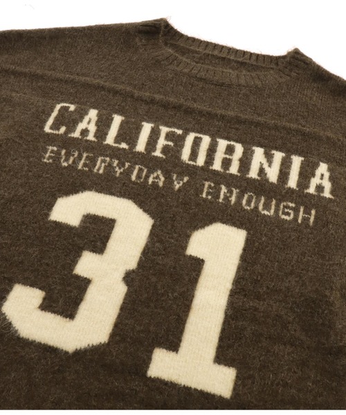 anap mimpi（アナップミンピ）の「カレッジナンバーニットトップス（ニット/セーター・レディース・ブラウン/アイボリー・FREE）」の19枚目の写真
