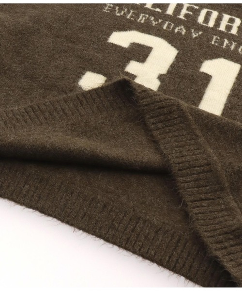 anap mimpi（アナップミンピ）の「カレッジナンバーニットトップス（ニット/セーター・レディース・ブラウン/アイボリー・FREE）」の20枚目の写真