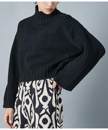 Settimissimo | ハイネック ショート丈ニット プルオーバー 長袖(ニット/セーター)