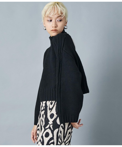 Settimissimo（セッティミッシモ）の「ハイネック ショート丈ニット プルオーバー 長袖（ニット/セーター・レディース・レッド/ブラック・FREE）」の17枚目の写真