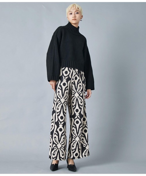 Settimissimo（セッティミッシモ）の「ハイネック ショート丈ニット プルオーバー 長袖（ニット/セーター・レディース・レッド/ブラック・FREE）」の20枚目の写真