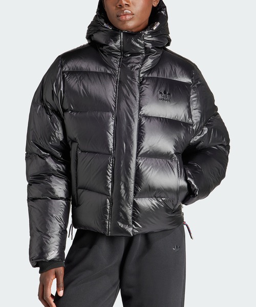 adidas(アディダス)の「ショート プレミアム パファージャケット / アディダスオリジナルス adidas Originals(ダウンジャケット/コート・レディース・ブラック・MEDIUM/SMALL/X-LARGE/X-SMALL/XX-LARGE/LARGE)」の11枚目の写真