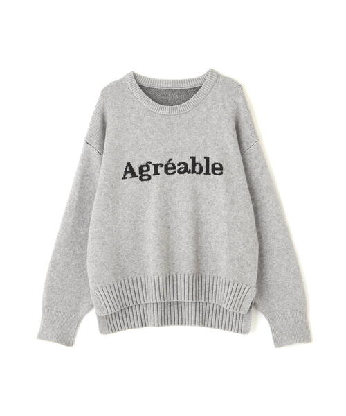 FREE'S MART（フリーズマート）の「◆スウェットライクロゴニット（ニット/セーター・レディース・グレー/ホワイト/ブルー・FREE）」の5枚目の写真