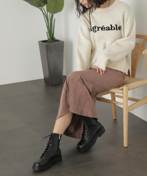 FREE'S MART（フリーズマート）の「◆スウェットライクロゴニット（ニット/セーター・レディース・グレー/ホワイト/ブルー・FREE）」の10枚目の写真