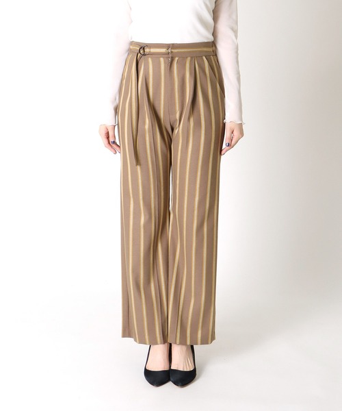 Jines(ジネス)の「バックスリットストライプパンツ(その他パンツ・レディース・モカ/キャメル/ネイビー・36)」の5枚目の写真