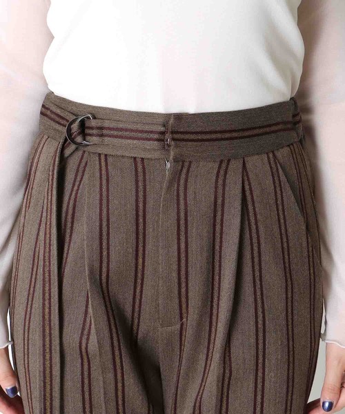 Jines(ジネス)の「バックスリットストライプパンツ(その他パンツ・レディース・モカ/キャメル/ネイビー・36)」の18枚目の写真