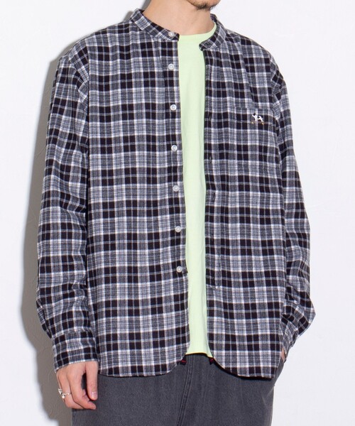 セール】【GLOSTER/グロスター】フレンチブルドッグ刺繍 バンドカラー