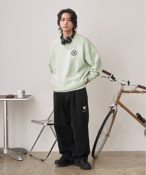 kaoyorinakami(カオヨリナカミ)の「punchboy wappen sweat / パンチボーイワッペンスウェット(スウェット・メンズ・ブラック/ピンク/ライトグリーン/グレー/ホワイト・LARGE/MEDIUM/SMALL/X-LARGE/X-SMALL)」の19枚目の写真