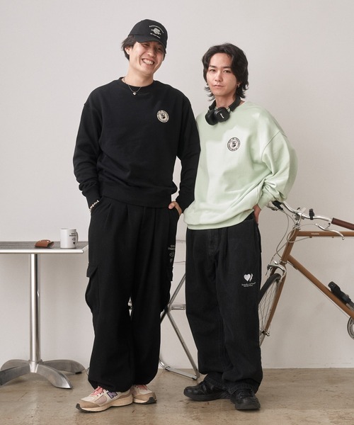 kaoyorinakami(カオヨリナカミ)の「punchboy wappen sweat / パンチボーイワッペンスウェット(スウェット・メンズ・ブラック/ピンク/ライトグリーン/グレー/ホワイト・LARGE/MEDIUM/SMALL/X-LARGE/X-SMALL)」の10枚目の写真