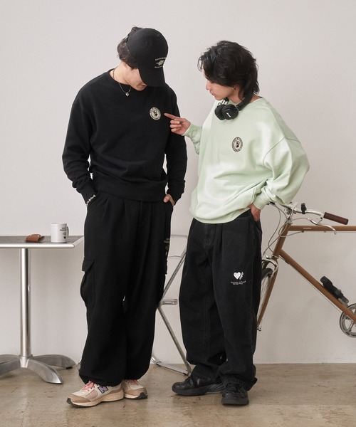 kaoyorinakami(カオヨリナカミ)の「punchboy wappen sweat / パンチボーイワッペンスウェット(スウェット・メンズ・ブラック/ピンク/ライトグリーン/グレー/ホワイト・LARGE/MEDIUM/SMALL/X-LARGE/X-SMALL)」の11枚目の写真