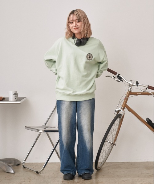 kaoyorinakami(カオヨリナカミ)の「punchboy wappen sweat / パンチボーイワッペンスウェット(スウェット・メンズ・ブラック/ピンク/ライトグリーン/グレー/ホワイト・LARGE/MEDIUM/SMALL/X-LARGE/X-SMALL)」の21枚目の写真