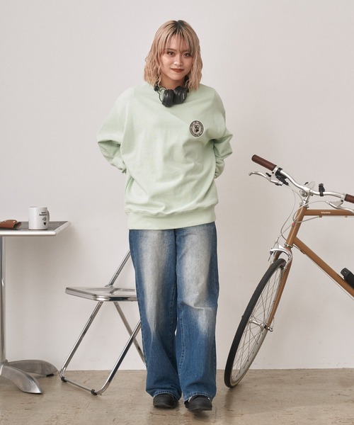 kaoyorinakami(カオヨリナカミ)の「punchboy wappen sweat / パンチボーイワッペンスウェット(スウェット・メンズ・ブラック/ピンク/ライトグリーン/グレー/ホワイト・LARGE/MEDIUM/SMALL/X-LARGE/X-SMALL)」の22枚目の写真