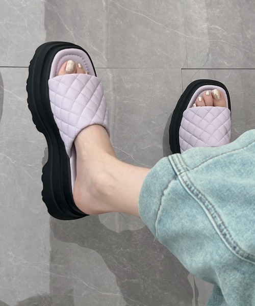 【国内未入荷☆】プラダ 厚底サンダル スライド キルティング Shoes in Closet（シューズインクローゼット）の「軽量厚底