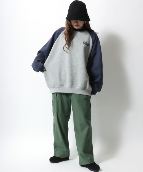 SEQUENZ(シークエンズ)の「SEQUENZ/シークエンズ オーバーサイズ 裏起毛 ダイス バックプリント ラグラン スウェットトレーナー レディース メンズ(スウェット・レディース・グレー/オートミール/レッド・M/XL/L)」の18枚目の写真