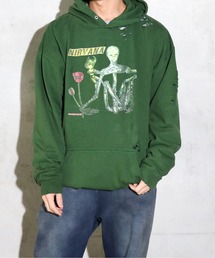 THRIFTY LOOK/スリフティールック WORN-OUT BAND HOODIE "NIRVANA" ダメージバンドフーディ ニルヴァーナ