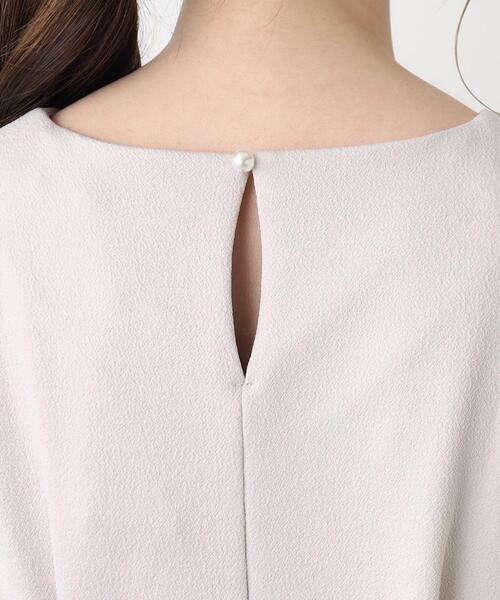 index（インデックス）の「◆≪通勤・セレモニー対応≫ 異素材スリーブフレアワンピース【イージーケア/ストレッチ/洗濯機洗い可】（ワンピース・レディース・ライトグリーン/ブラック/ナチュラル・42/40/36/38）」の4枚目の写真