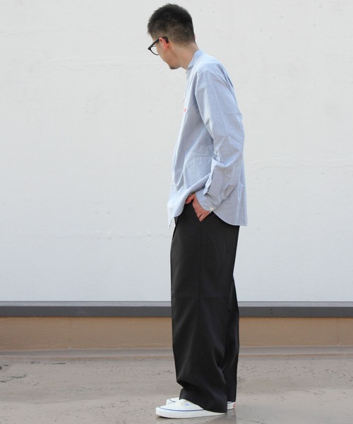 DANTON/ダントン バンドカラーシャツロングスリーブ BAND COLLAR