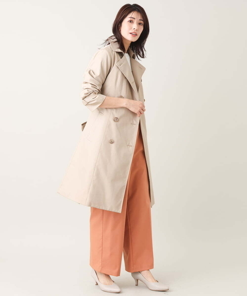 a.v.v(アーヴェヴェ)の「【微撥水】ベーシックロングトレンチコート(トレンチコート・レディース・ライトグレー/ベージュ・36/34/42/38/40)」の3枚目の写真