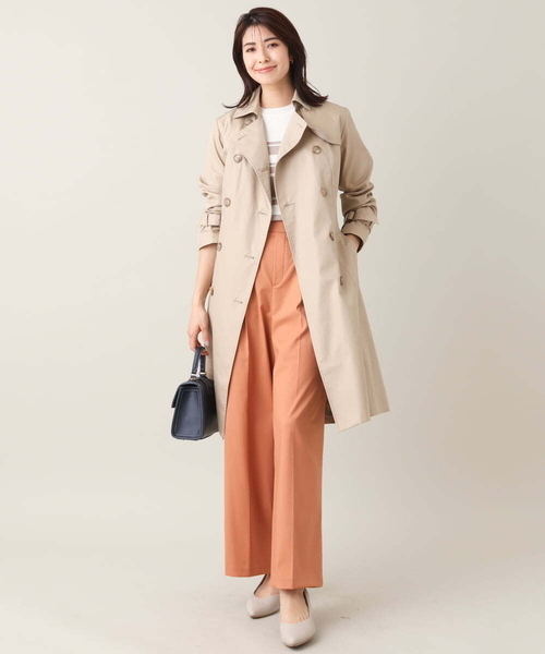 a.v.v(アーヴェヴェ)の「【微撥水】ベーシックロングトレンチコート(トレンチコート・レディース・ライトグレー/ベージュ・36/34/42/38/40)」の4枚目の写真