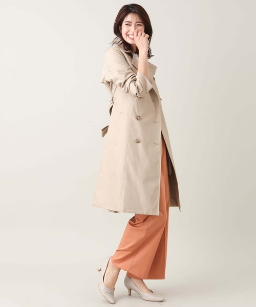a.v.v(アーヴェヴェ)の「【微撥水】ベーシックロングトレンチコート(トレンチコート・レディース・ライトグレー/ベージュ・36/34/42/38/40)」の5枚目の写真