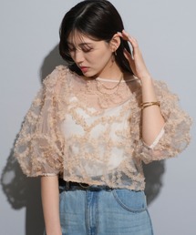 Mystrada（マイストラーダ）の「チュール花びらブラウス（シャツ 