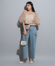 Mystrada（マイストラーダ）の「チュール花びらブラウス（シャツ 