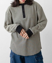 Chillfar | ボーダーワッフルロンT(Tシャツ/カットソー)