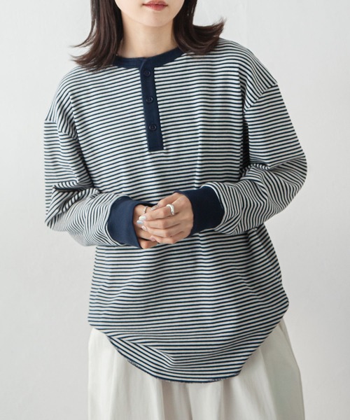 Chillfar（チルファー）の「ルーズワッフルボーダーロンT（T