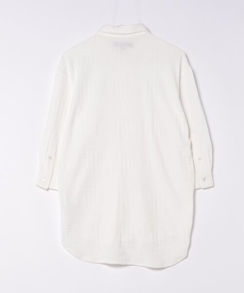 UNION STATION（ユニオンステーション）の「リンクスジャガードグレンチェック柄7分袖（シャツ/ブラウス・メンズ・サックスブルー/ネイビー/ホワイト・L/M/LL）」の9枚目の写真