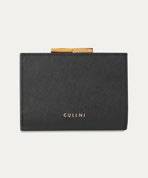 ⭐️未使用級⭐️ CULLNI クルニ　二つ折り財布　がま口　ブラック　レザー ⭐️未使用級⭐️ CULLNI クルニ 二つ折り財布 がま口 ブラック