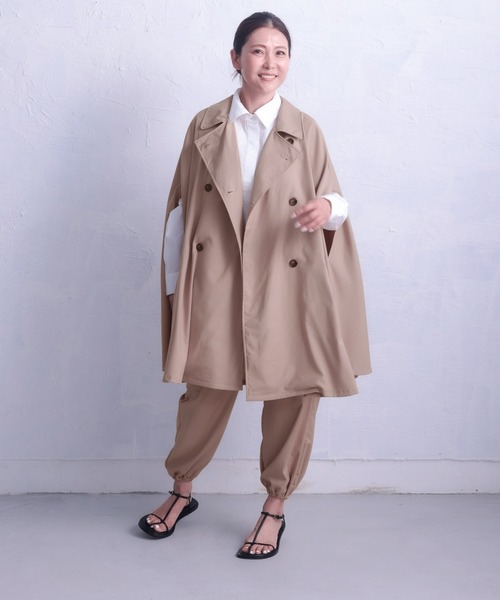 HAILEE ポンチョトレンチコート、ella（3269 – hellam）