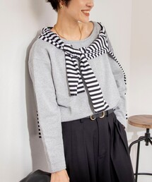 Rie Miller | キラキラ裏毛ボートネックプルオーバーカットソー(Tシャツ/カットソー)