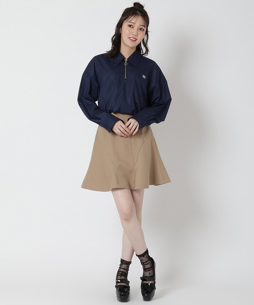 REDYAZEL（レディアゼル）の「ハイウエストミニスカート（スカート・レディース・ベージュ/ネイビー・FREE）」の8枚目の写真