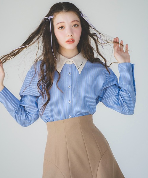 REDYAZEL（レディアゼル）の「ハイウエストミニスカート（スカート・レディース・ベージュ/ネイビー・FREE）」の17枚目の写真