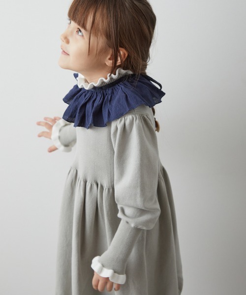 riziere（リジェール）の「バイカラーフリルニットワンピース