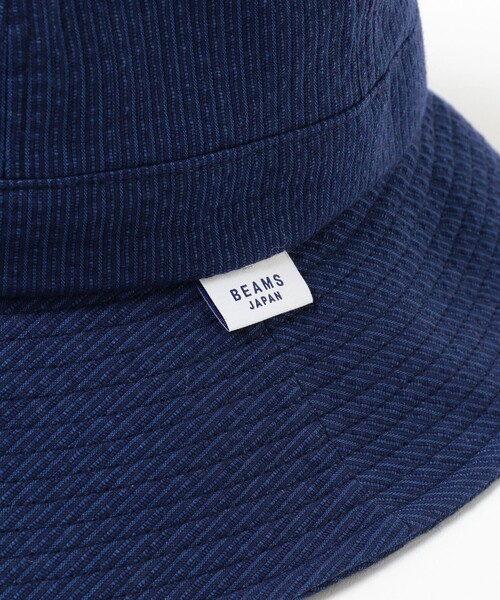 BEAMS JAPAN（ビームス　ジャパン）の「【別注】長尾織布 / しじら織 ハット（ハット・メンズ・ネイビー/インディゴブルー/ブルー/サックスブルー・ONE SIZE）」の14枚目の写真
