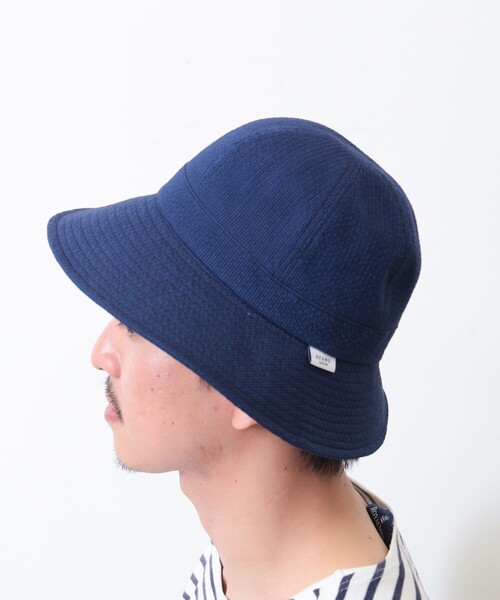 BEAMS JAPAN（ビームス　ジャパン）の「【別注】長尾織布 / しじら織 ハット（ハット・メンズ・ネイビー/インディゴブルー/ブルー/サックスブルー・ONE SIZE）」の16枚目の写真