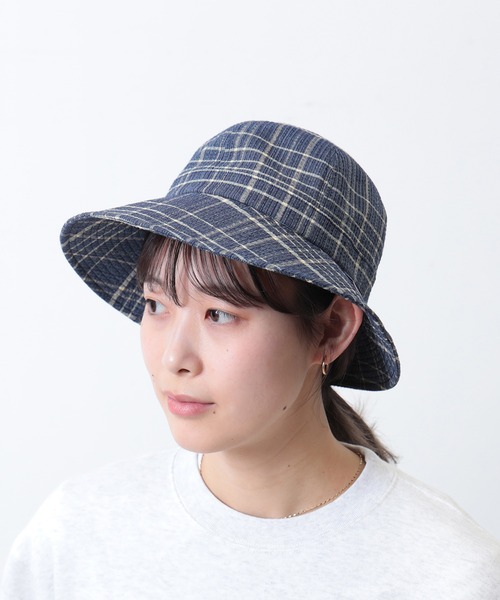 BEAMS JAPAN（ビームス　ジャパン）の「【別注】長尾織布 / しじら織 ハット（ハット・メンズ・ネイビー/インディゴブルー/ブルー/サックスブルー・ONE SIZE）」の3枚目の写真