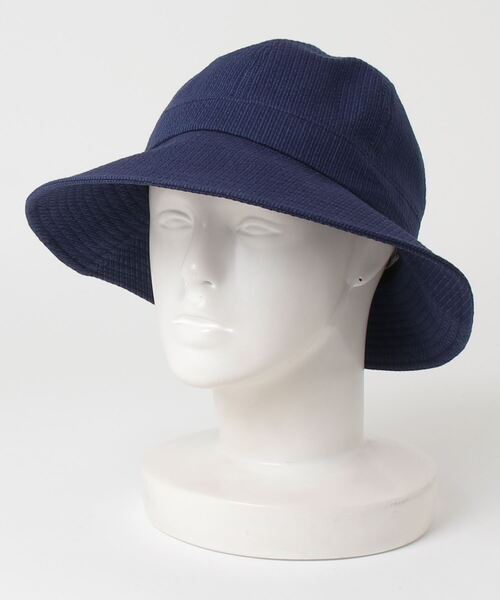 BEAMS JAPAN（ビームス　ジャパン）の「【別注】長尾織布 / しじら織 ハット（ハット・メンズ・ネイビー/インディゴブルー/ブルー/サックスブルー・ONE SIZE）」の8枚目の写真