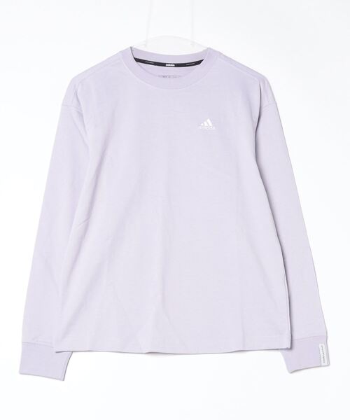 adidas（アディダス）の「アディダス adidas W ESS+ SL LS Tシャツ（Tシャツ/カットソー・レディース・ライラック/サーモンピンク・S/M/L/XL）」の2枚目の写真