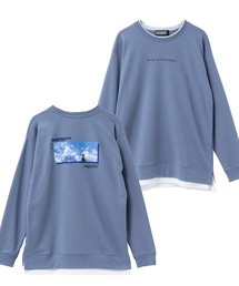 EVANGELION エヴァンゲリオン ポンチ素材 プリントクルー長袖Tシャツ