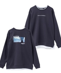 EVANGELION エヴァンゲリオン ポンチ素材 プリントクルー長袖Tシャツ