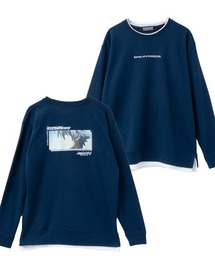 EVANGELION エヴァンゲリオン ポンチ素材 プリントクルー長袖Tシャツ