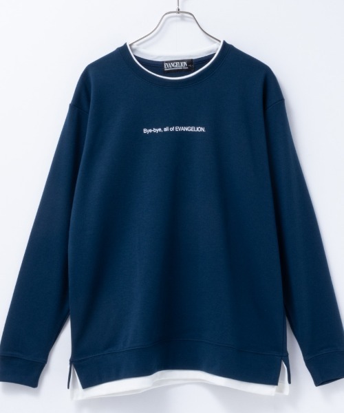 Mac-House（マックハウス）の「EVANGELION エヴァンゲリオン ポンチ素材 プリントクルー長袖Tシャツ（Tシャツ/カットソー・メンズ・ピンク/サックスブルー/ブラック/ブルー/チャコールグレー・L/M/XL）」の15枚目の写真