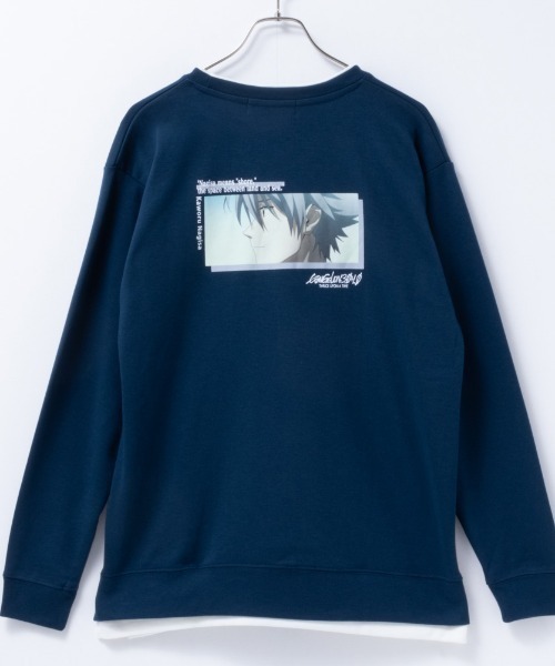 Mac-House（マックハウス）の「EVANGELION エヴァンゲリオン ポンチ素材 プリントクルー長袖Tシャツ（Tシャツ/カットソー・メンズ・ピンク/サックスブルー/ブラック/ブルー/チャコールグレー・L/M/XL）」の16枚目の写真