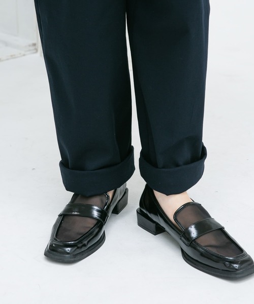 KBF（ケイビーエフ）の「スクエアトゥメッシュローファー（ローファー・レディース・ブラック/ボルドー・36/37/38）」の4枚目の写真